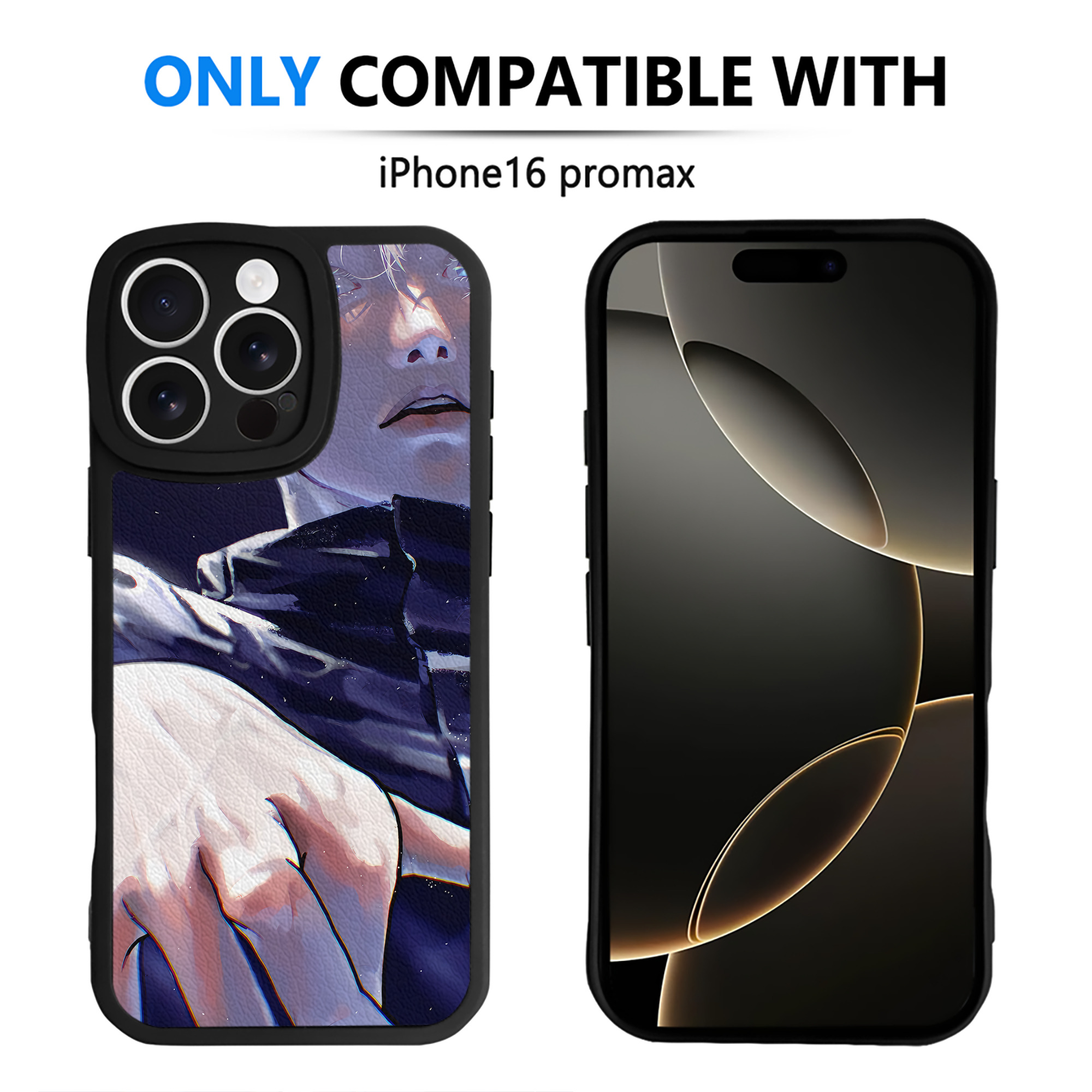 （画像用） 呪術廻戦 Jujutsu Kaisen 【iPhone 16シリーズ対応】シリコンスマホケース（レザー調） 材質：シリコン